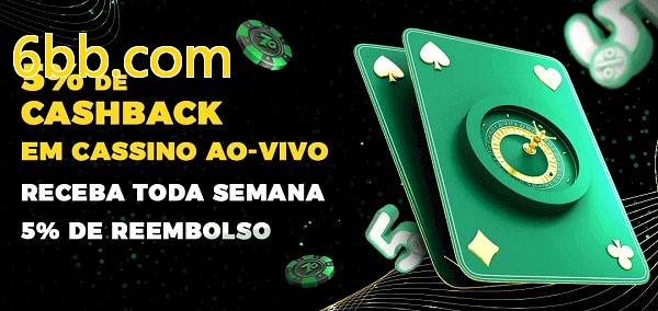 Promoções do cassino ao Vivo 6bb.com